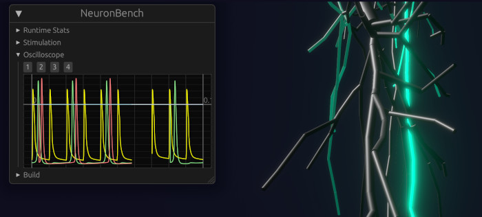 A screenshot of the oscilloscope